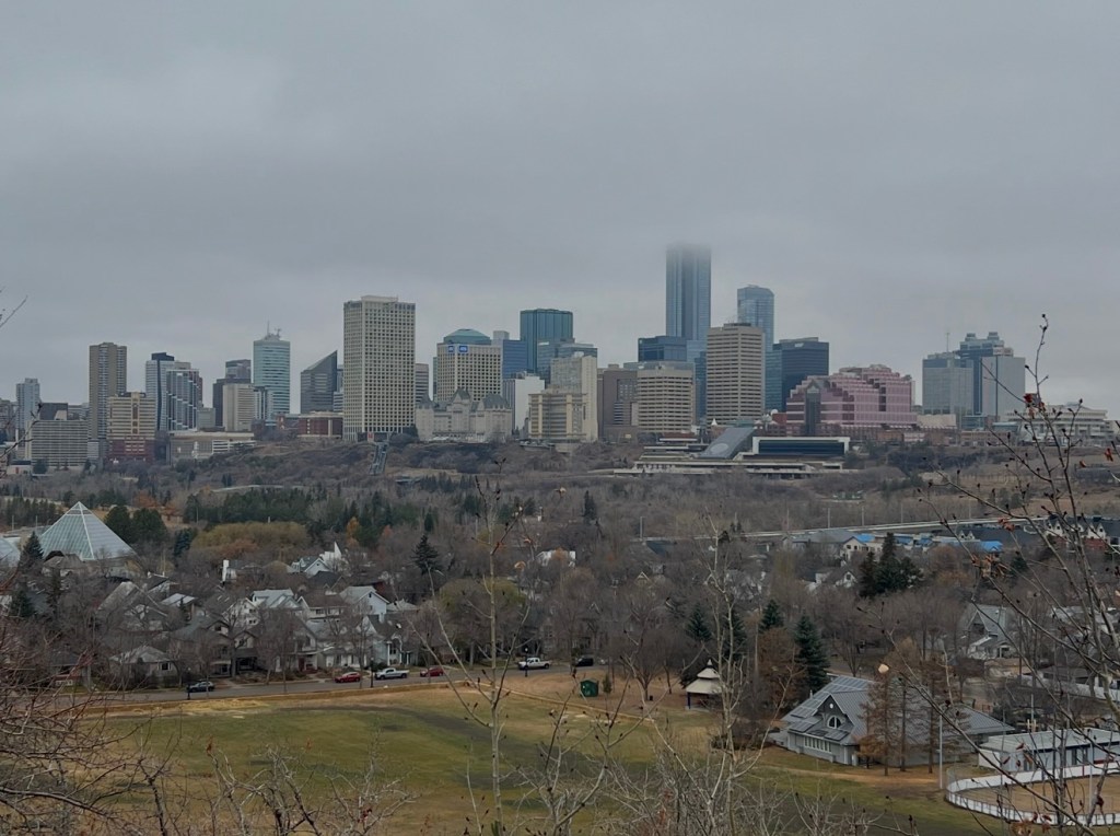 Edmonton skyline representing the timeline of moving to Canada